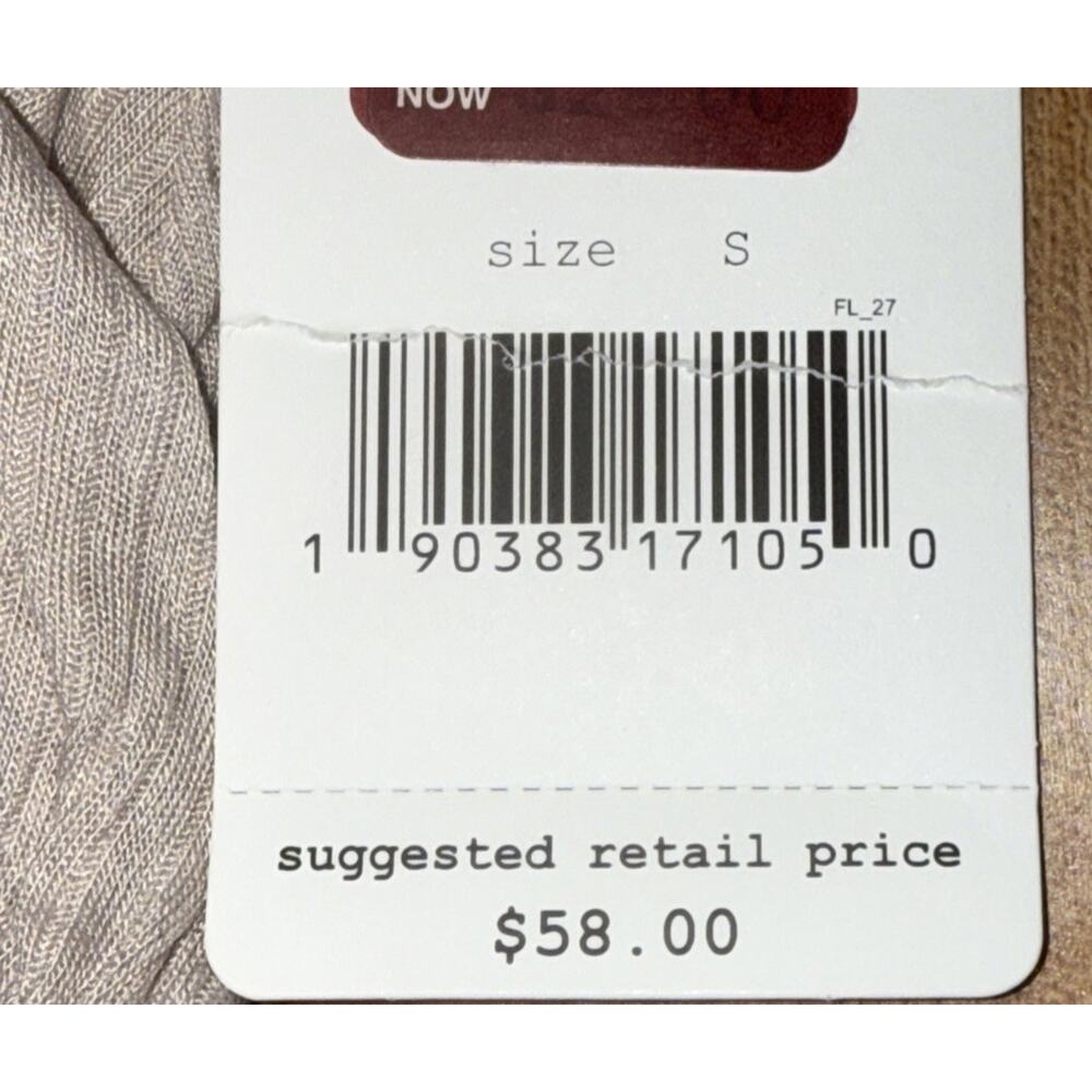 NWT Free People Last Night Ribbed Tank Gold Sunglow Combo Small NEW - Picture 8 of 8
